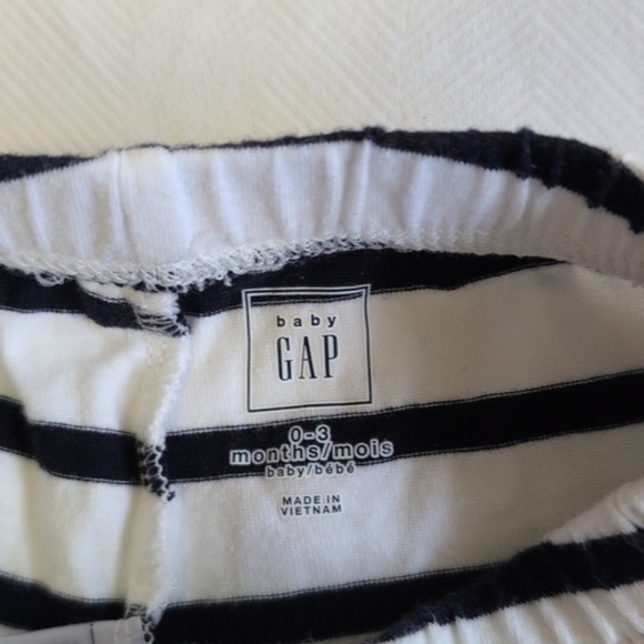babyGap striped cotton brannan bear joggers pants 0-3 months baby boy - Picture 3 of 5